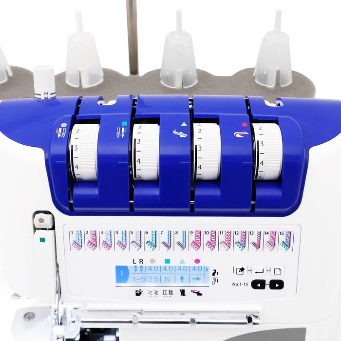 JUKI MO-2000QVP - Automatic air threader, automatic needle threader, noise reduction & LCD display