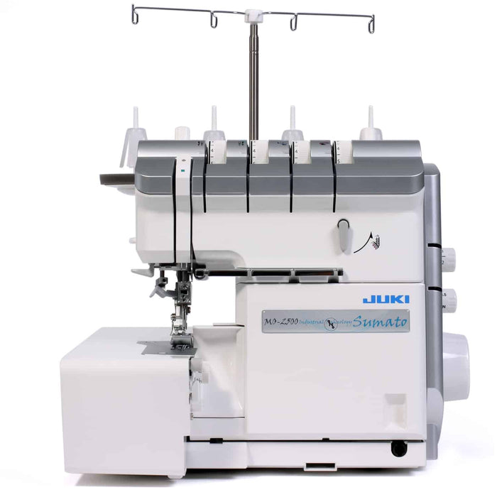 JUKI MO-2500 - 2-needle, 2/3/4-thread overlocker. The MO-214D is a refreshed version of the MO-114D with a new design, LED lighting and the inclusion of a waste collector and blindstitch foot!