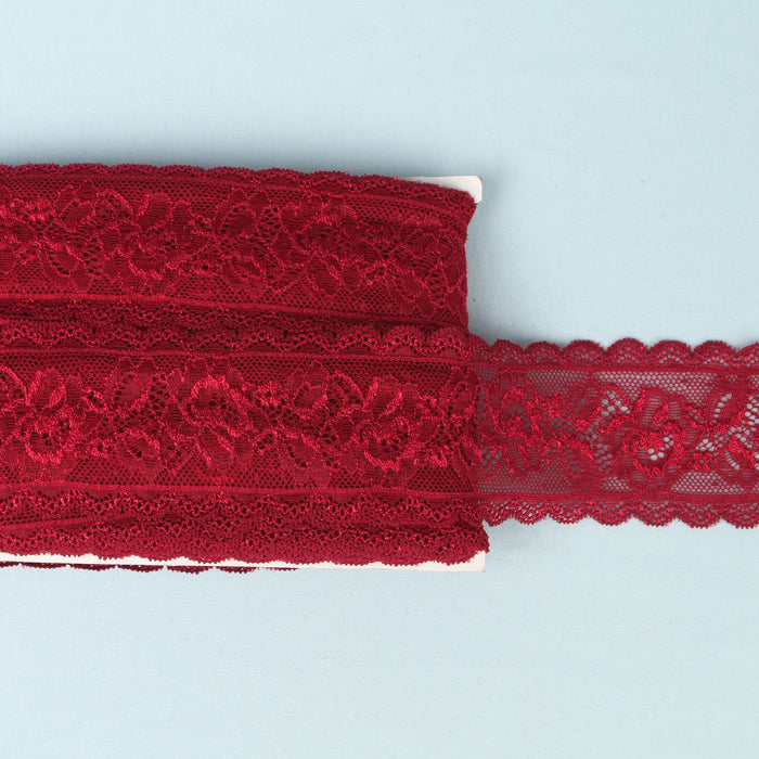ELASTIC LACE RED 58MM
