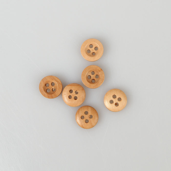 WOODEN BUTTON 9MM - 10 PACK