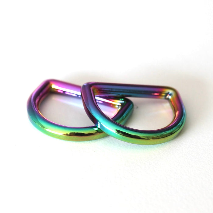 2 PCS D-RING 25 mm / 1in RAINBOW