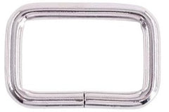 2 ST RINGE RECTANGULAIRES 25mm/1 in. NICKEL