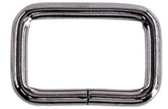 2 ST REKTANGELRING 25 mm/1 Zoll GUNMETAL