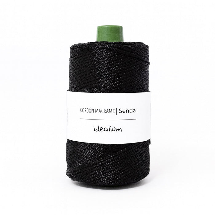 Senda · Cordón trenzado 3 mm para crochet S006 Negro