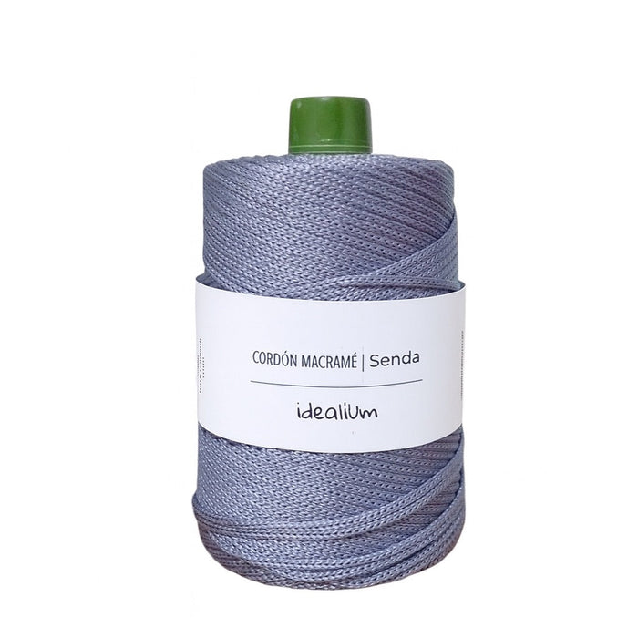 Senda · Cordón trenzado 3 mm para crochet S019 Gris oscuro