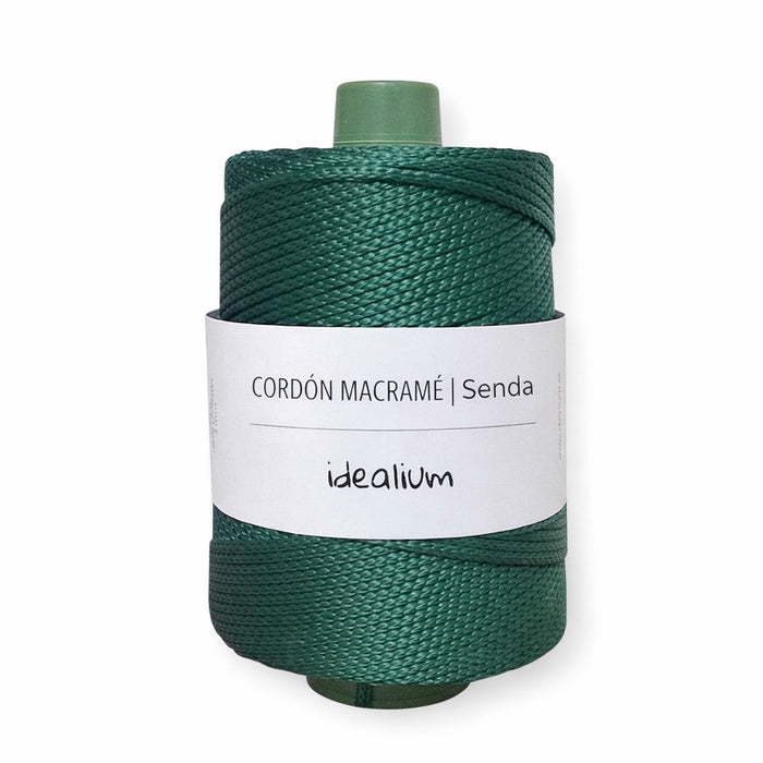 Senda · Cordón trenzado 3 mm para crochet S026 Verde oscuro