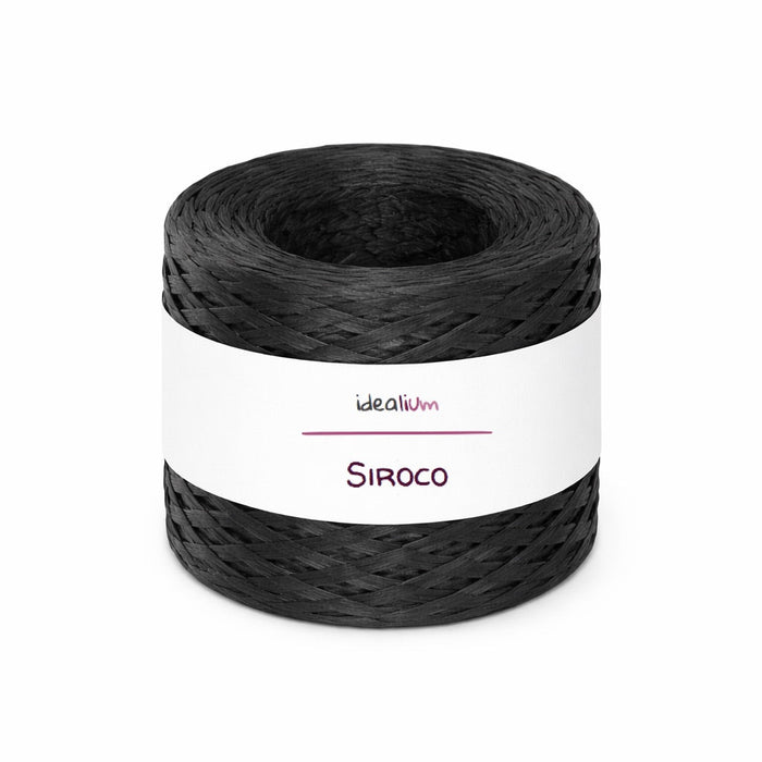 Siroco · Rafia de papel para bolsos y accesorios de verano S012 Negro