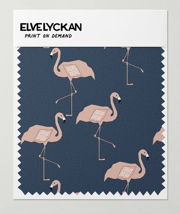 FLAMINGO - DARK BLUE - PRINT ON DEMAND