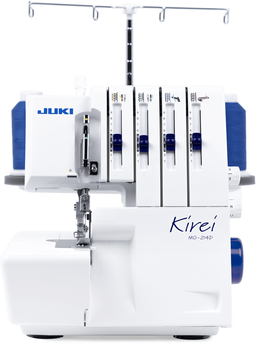 MO-214D - 2-nål, 2/3/4-trådig overlock. MO-214D är en uppfräschad version av MO-114D med en ny design, LED-belysning samt att en avfallsamlare och blindsömsfot ingår!