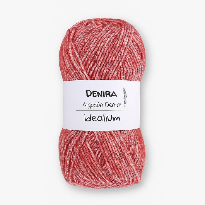 Denira · Algodón jaspeado efecto denim M002 Coral