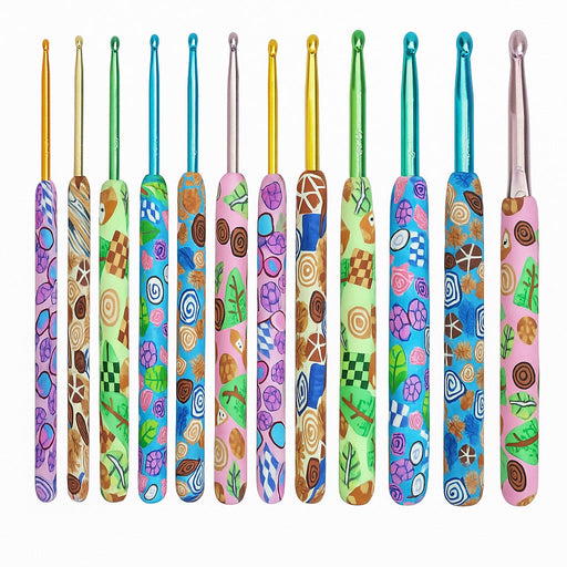 Set de 12 ganchillos de colores