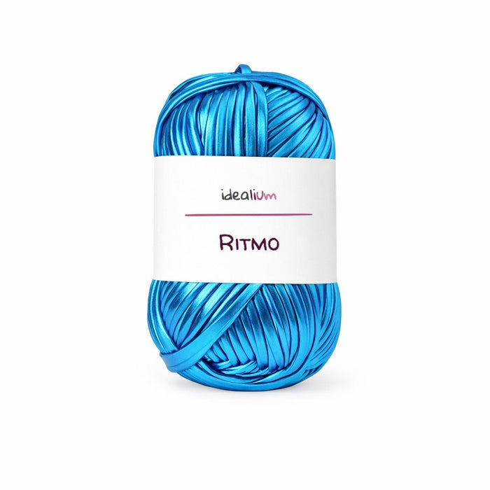 Ritmo · Trapillo metálico brillante para bolsos de fiesta R004 Azul