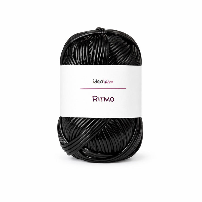 Ritmo · Trapillo metálico brillante para bolsos de fiesta R005 Negro