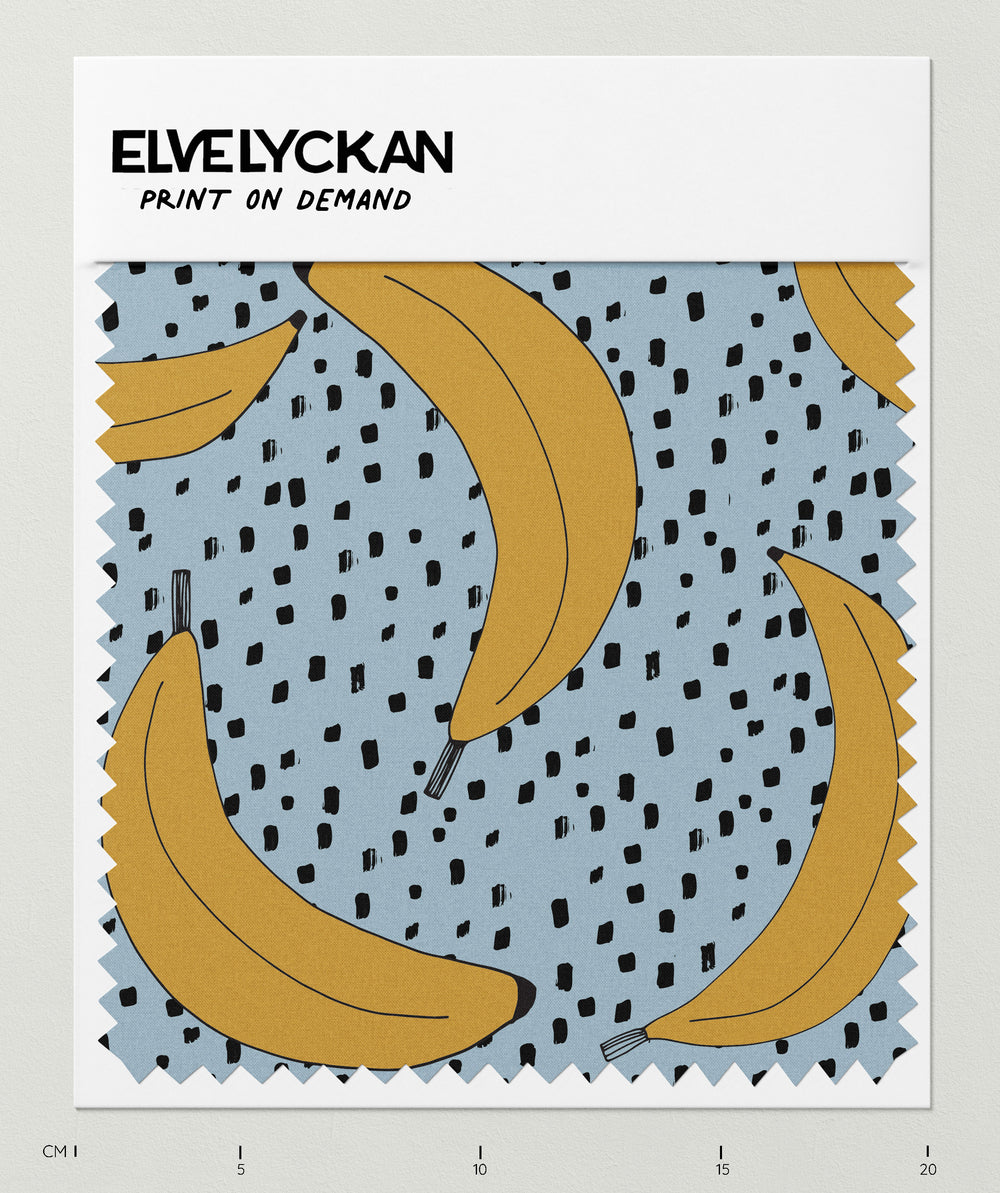 BANANE - BLEU BÉBÉ - IMPRESSION À LA DEMANDE