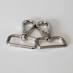 2 MOUSQUETONS CROCHET 25 mm/1 po. NICKEL