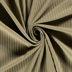 LARGE TRICOT CÔTELÉ - VERT OLIVE