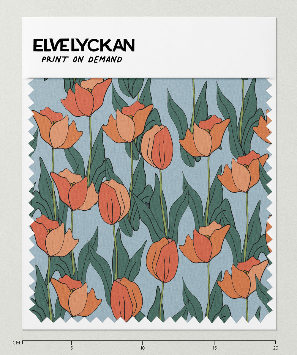 TULPEN - HELLBLAU - DRUCK AUF ANFRAGE