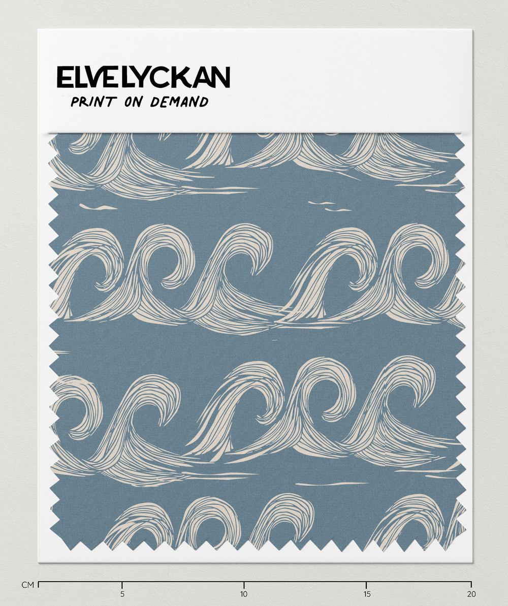 VAGUES - BLEU - IMPRESSION À LA DEMANDE
