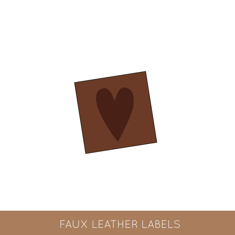 HEART FAKE CLOTHES PATCH SQUARE 3 PCS/PKT